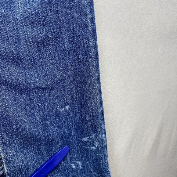 True Religion Jeans Womens 29 Blue Denim Flat‎ Front Pockets Slim Straight - Picture 6 of 16